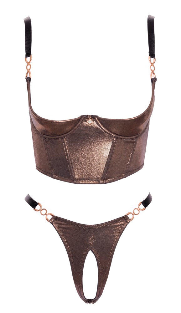 Abierta Fina kruisloze glamourset - Goud - Abierta Fina - SKU: 22216246021
