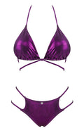 Obsessive Bikini halter met jarretels - Paars