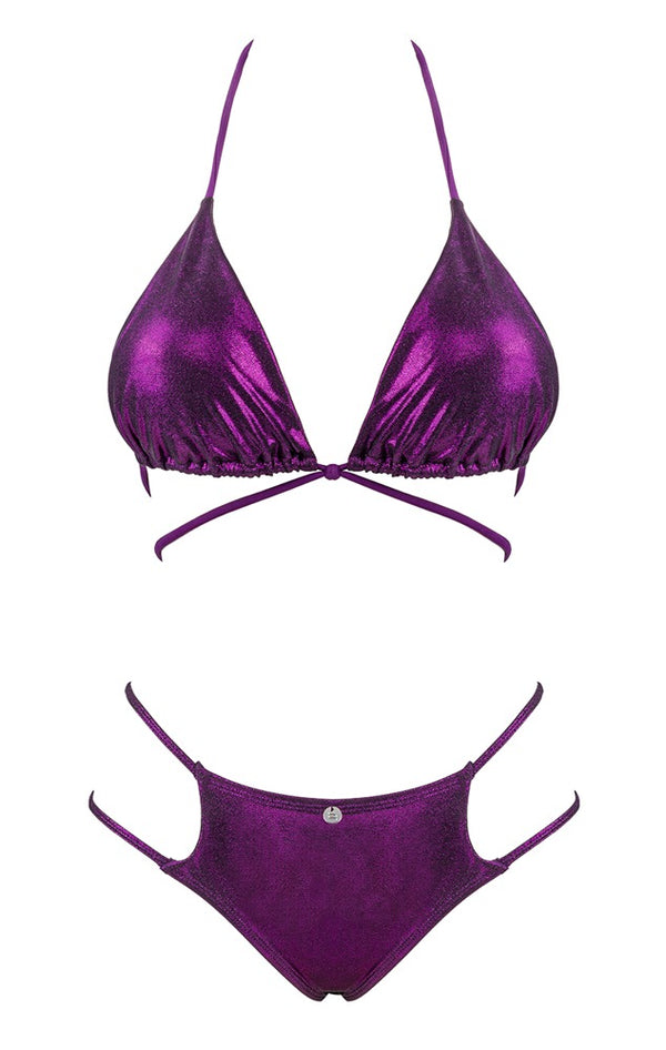 Obsessive Bikini halter met jarretels - Paars - Obsessive - SKU: 22400764021