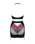 Obsessive Rosenty set Top en rok - Zwart