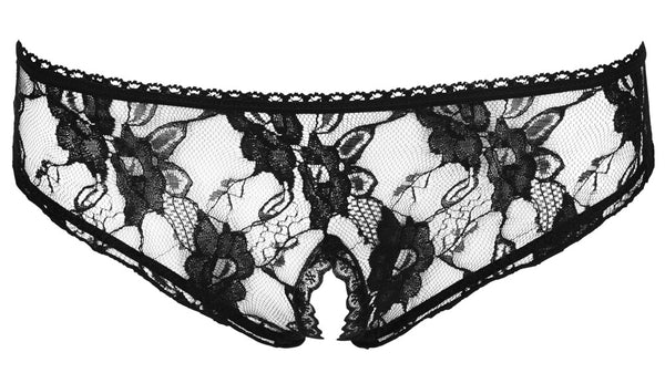 Cottelli LINGERIE slip met bloemenkant - Zwart - Cottelli LINGERIE - SKU: 23101551021