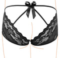 Cottelli LINGERIE Slipje met bloemenkant en rugloos - Zwart