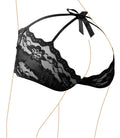 Cottelli LINGERIE Slipje met bloemenkant en rugloos - Zwart