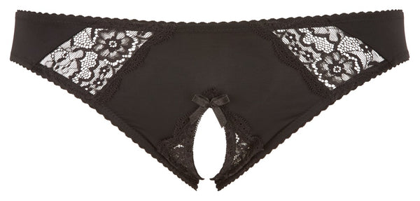 Cottelli CURVES slip met open kruis - Zwart - Cottelli CURVES - SKU: 23105381041