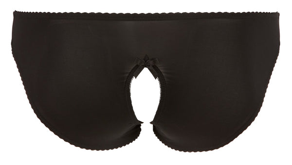 Cottelli CURVES slip met open kruis - Zwart - Cottelli CURVES - SKU: 23105381041