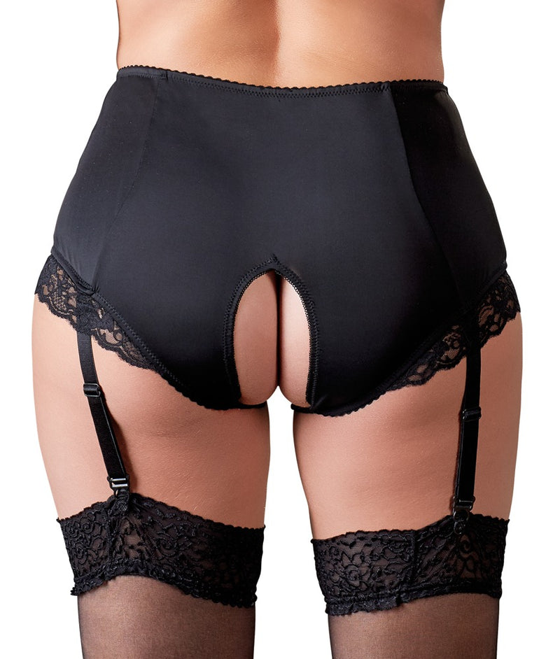 Cottelli CURVES kruisloze slip met open kruis - Zwart