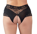 Cottelli CURVES Slip met parelrij en open kruis - Zwart