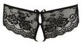 Cottelli LINGERIE Slip met kant en open kruis - Zwart