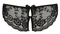 Cottelli LINGERIE Slip met kant en open kruis - Zwart