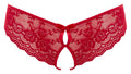 Cottelli LINGERIE Slip met bloemenkant en strikjes - Rood