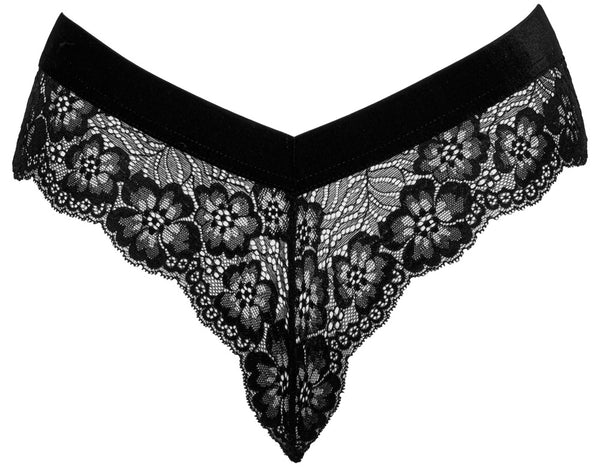 Cottelli LINGERIE Slip met ketting - Zwart - Cottelli LINGERIE - SKU: 23109611021