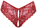 Cottelli LINGERIE Slip kruisloos met bloemenkant - Rood