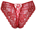 Cottelli LINGERIE Slip kruisloos met bloemenkant - Rood