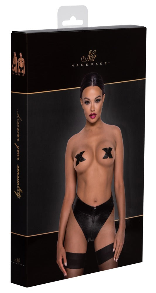 Noir Thong met ritssluiting en heuphoge snit - Zwart - Noir - SKU: 23110381021