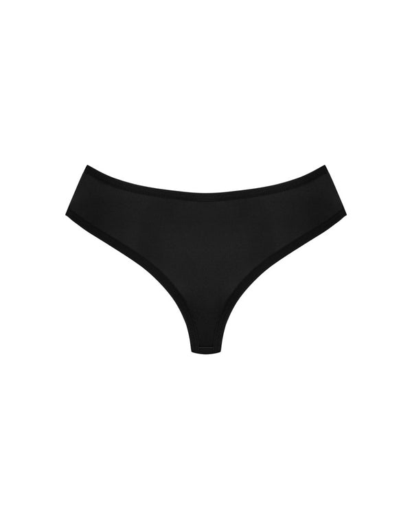 Obsessive Bella Rou slip met bloemenborduurwerk - Zwart - Obsessive - SKU: 23111001141