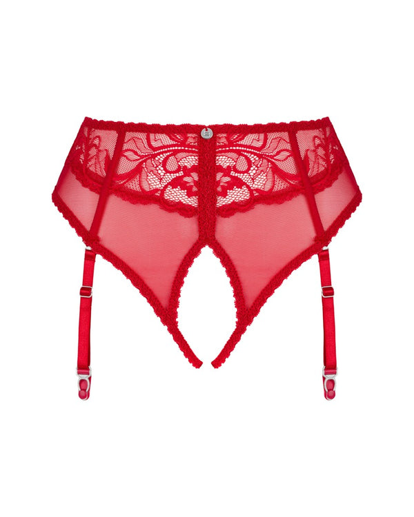Obsessive slip met jarretelgordel - Rood - Obsessive - SKU: 23111353121