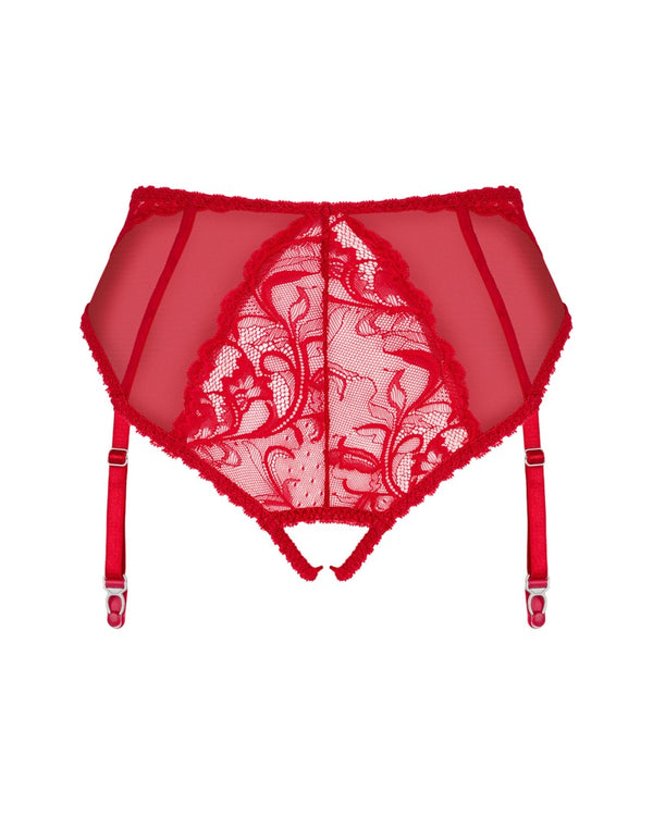 Obsessive slip met jarretelgordel - Rood - Obsessive - SKU: 23111353121