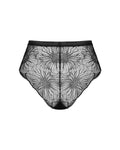 Obsessive Slipje hoge taille met bloemenkant - Zwart