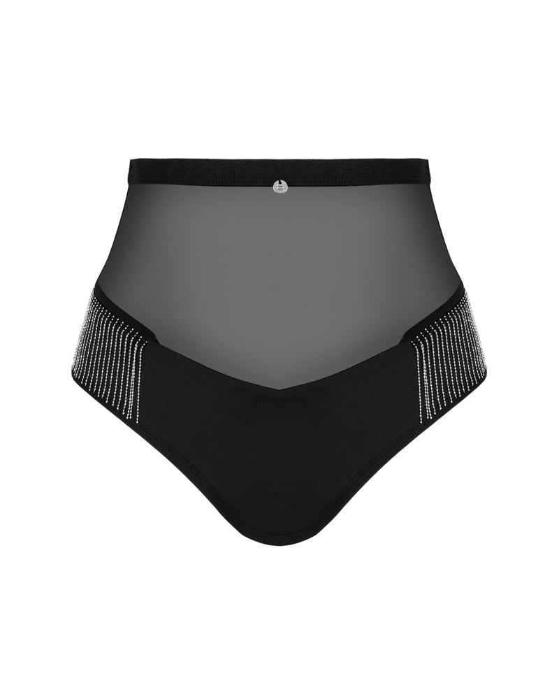 Obsessive Slips hoge taille met versieringen - Zwart
