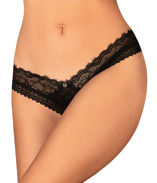 Obsessive Medilla thong open-string - Zwart - Obsessive - SKU: 23113301141