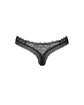 Obsessive string Medilla met wimperkant - Zwart