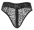 Noir slip met luipaardprint - Zwart