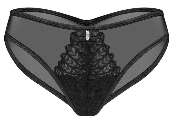 Obsessive Donarella slip met inzetstuk - Zwart - Obsessive - SKU: 23114371121