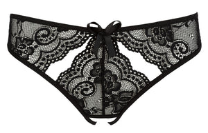 Cottelli LINGERIE open slip met open kruis - Zwart
