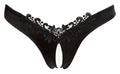 Cottelli LINGERIE Slip kruisloos met stimulerende parels - Zwart