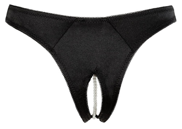 Cottelli LINGERIE Slip kruisloos met stimulerende parels - Zwart - Cottelli LINGERIE - SKU: 23216531021