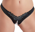 Cottelli LINGERIE Slip kruisloos met stimulerende parels - Zwart
