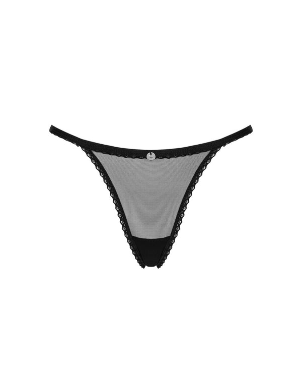 Obsessive Celia thong met guipure kant - Zwart - Obsessive - SKU: 23224711121