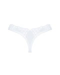 Obsessive string van bloemenkant en mesh - Wit