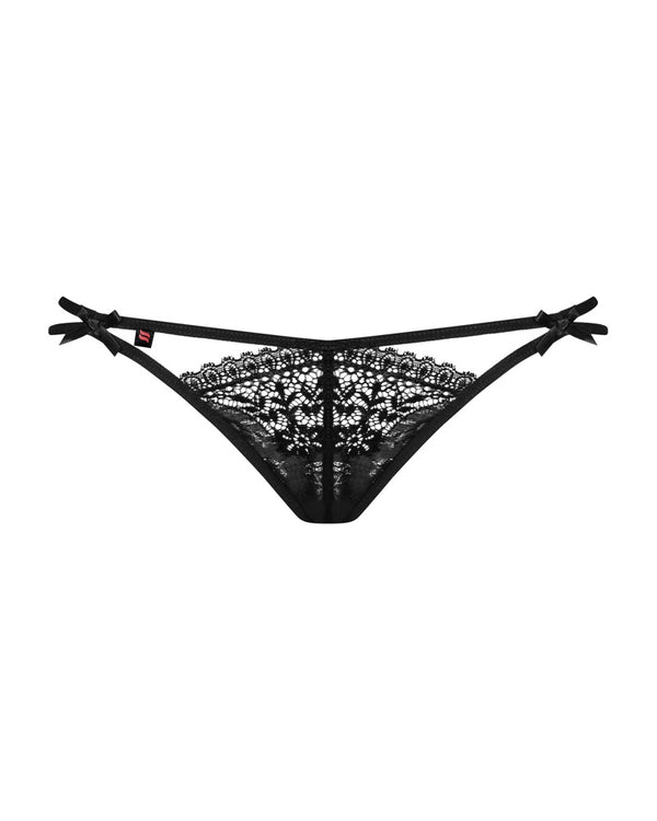 Obsessive Intensa dubbele thong - Zwart - Obsessive - SKU: 23225281131