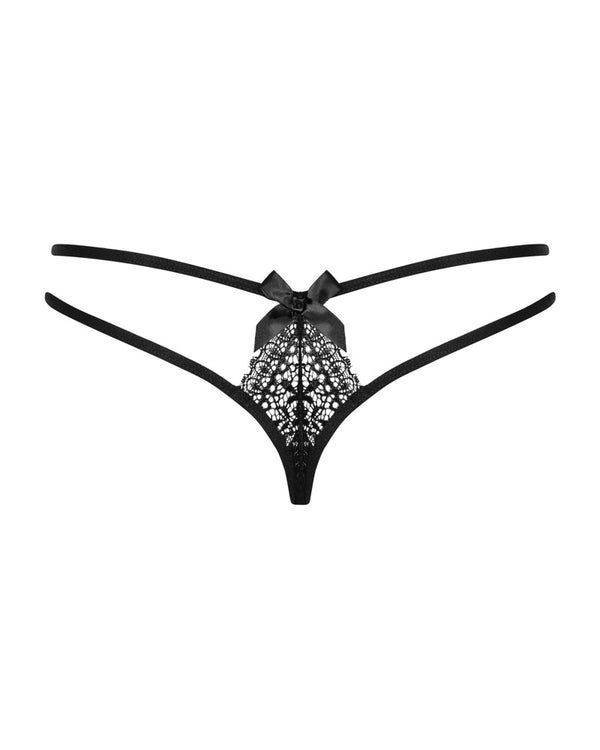 Obsessive Intensa dubbele thong - Zwart - Obsessive - SKU: 23225281131