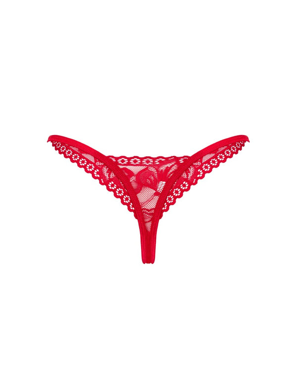 Thong met dieprode kant - **Rood** - Obsessive - SKU: 23225443141