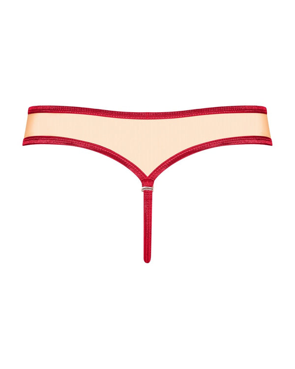 Obsessive Rubinesa thong met satijnen strik - Rood - Obsessive - SKU: 23226683131