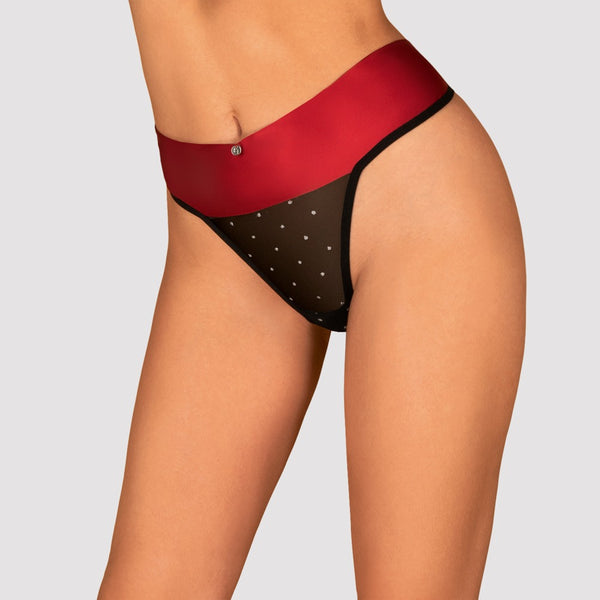 Obsessive Tienesy thong - Zwart - Obsessive - SKU: 23226841111