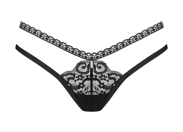 Obsessive Blomentis string - Zwart - Obsessive - SKU: 23228201141