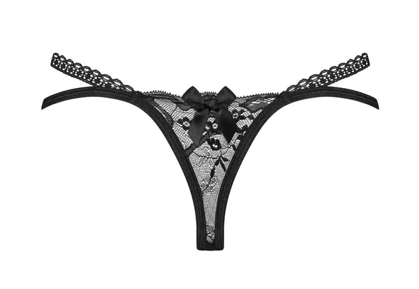 Obsessive Blomentis string - Zwart - Obsessive - SKU: 23228201141