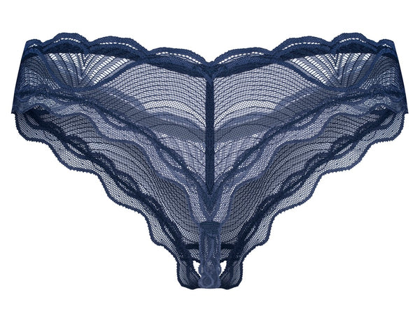 Thong kruisloos transparant - Blauw - Obsessive - SKU: 23228974121