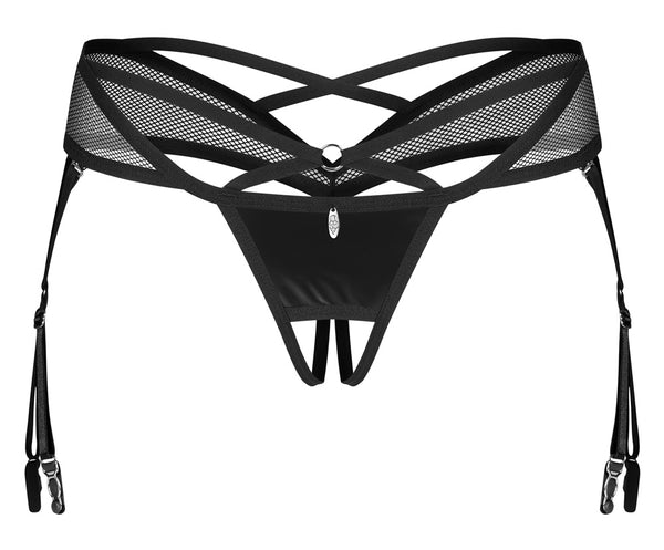 Obsessive Jarretel string - Zwart - Obsessive - SKU: 23230011111