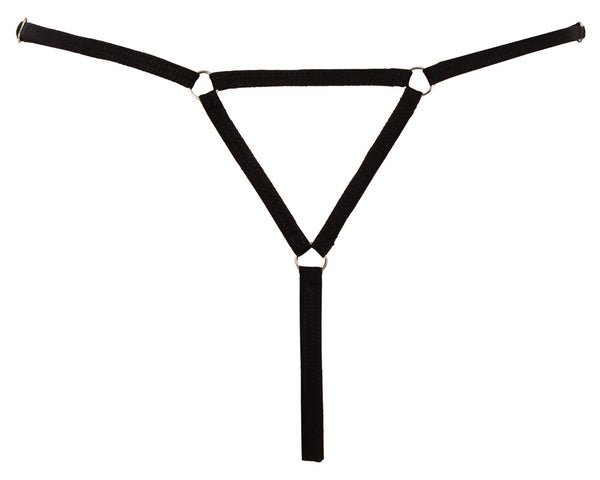 Cottelli LINGERIE string met strassdetails - Zwart - Cottelli LINGERIE - SKU: 23230101101
