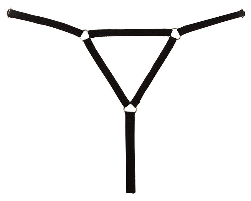 Cottelli LINGERIE string met strassdetail - Zwart