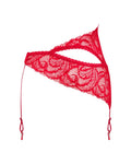 Obsessive Jarretelgordel asymmetrisch met kant - Rood