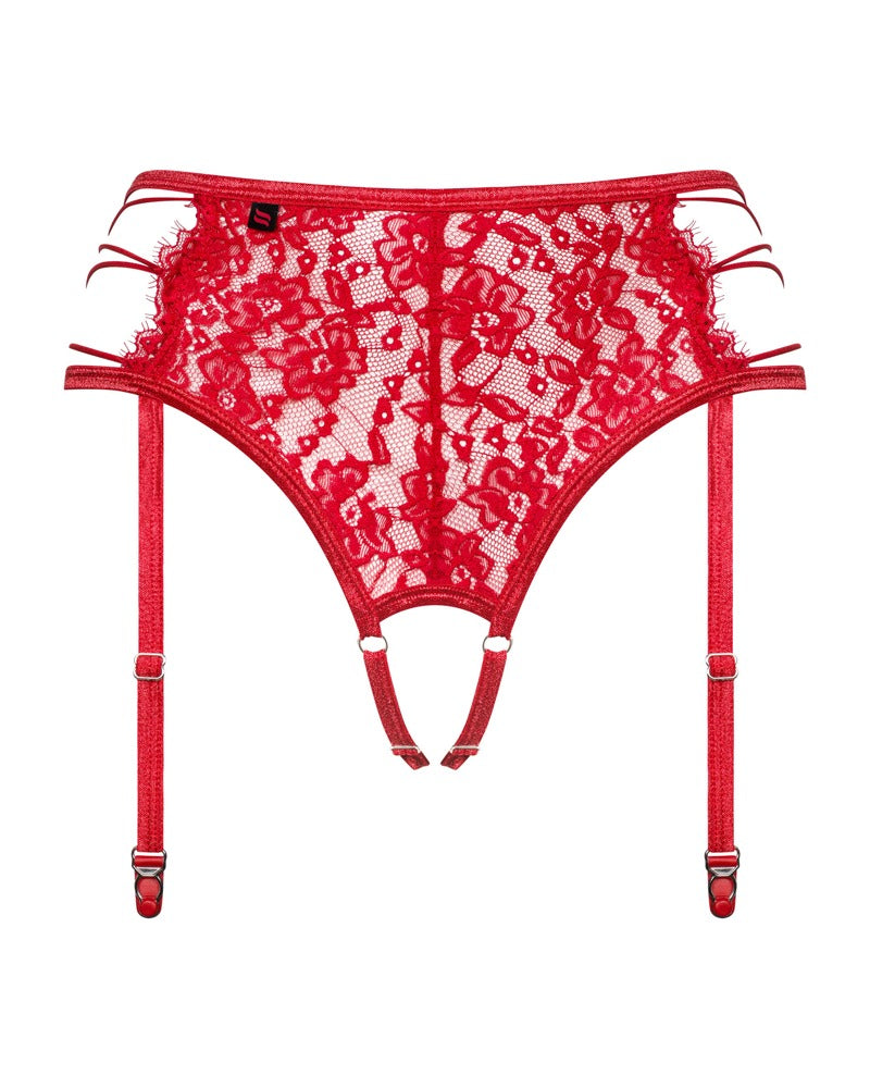 Obsessive Kruisloze jarretelgordel - Rood