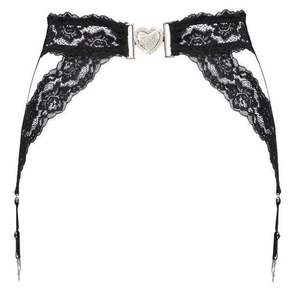 Cottelli LINGERIE Riem met glitterhartjes - Zwart - Cottelli LINGERIE - SKU: 23405421111