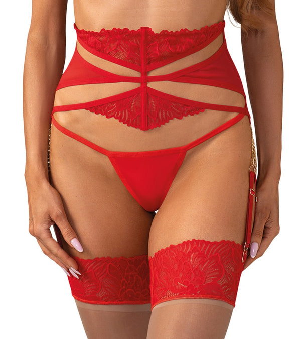 Obsessive Matildea jarretel riem - Rood - Obsessive - SKU: 23406233111