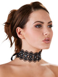 Cottelli ACCESSOIRES Choker met parels en stras - Zwart