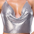 Cottelli ACCESSOIRES crop top Metalen bovenkant - Zilver